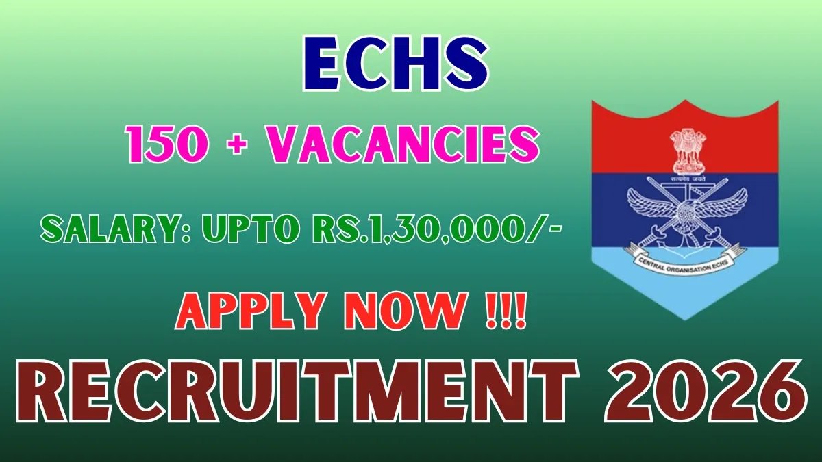 ECHS Recruitment 2026 - Apply Offline for 175 Medical Officer, Clerk and More Posts
