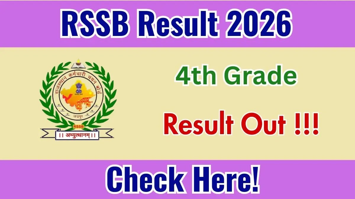 Rajasthan Grade 4 Result 2026 OUT - Download Merit List PDF, Cutoff & Scorecard