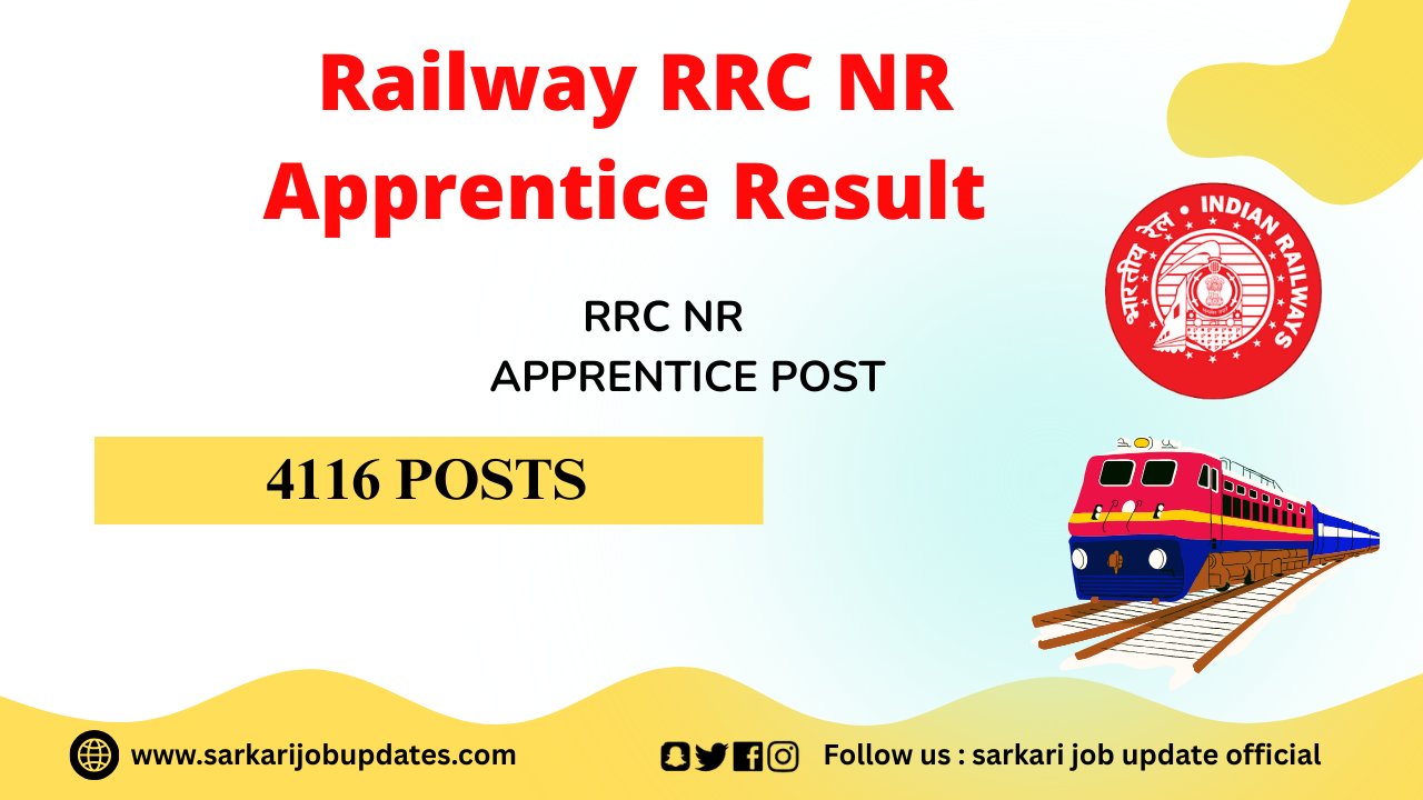 Railway RRC NR Apprentice Result / Score Card 2026