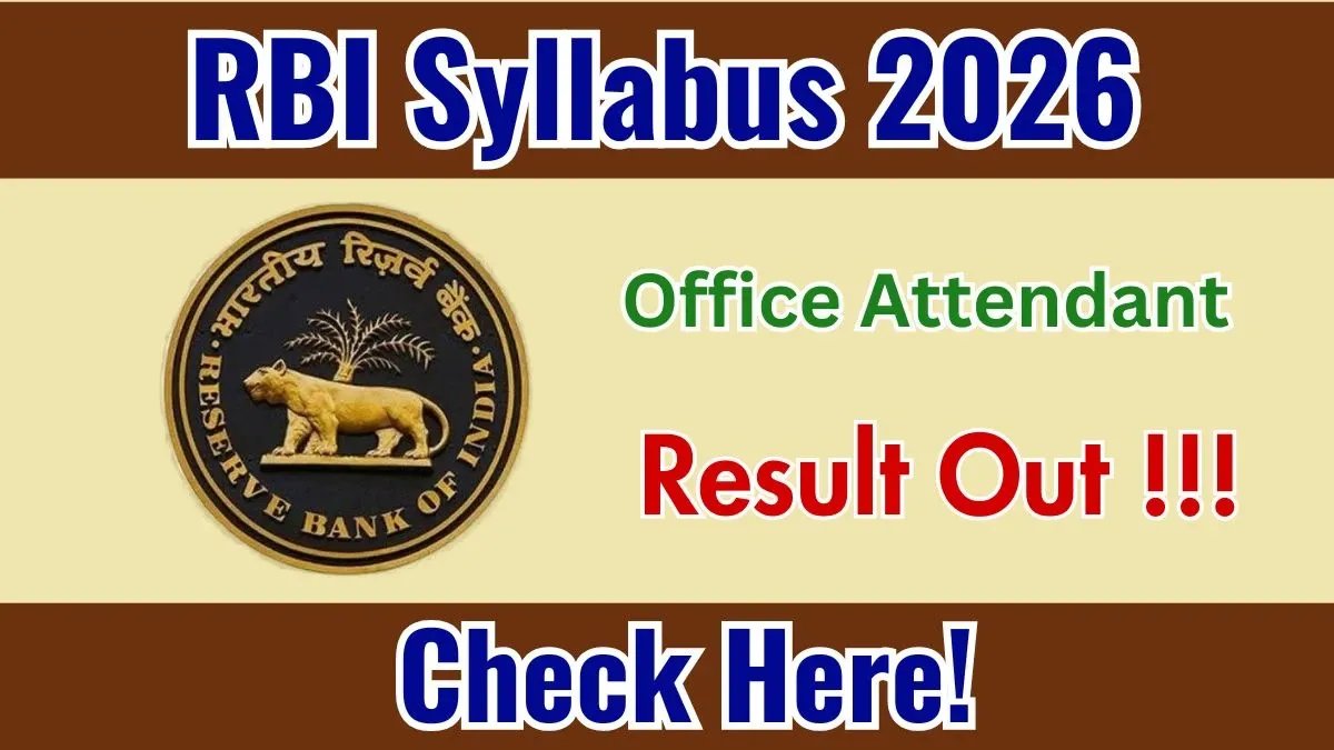 RBI Office Attendant Syllabus 2026 - Download PDF & Exam Pattern